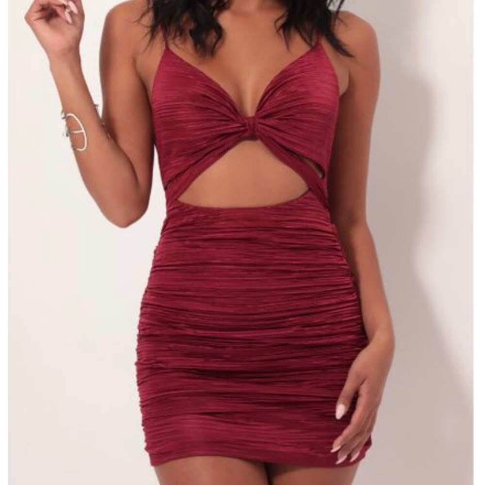 Lucy In the Sky Deep Red Dress NWT